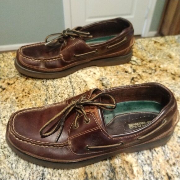 Sperry Top Sider Mako Collection 2 Eye Canoe Boat Shoe 0764027 Brown Leather 8.5 - Picture 3 of 13